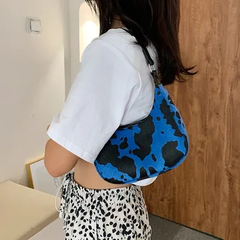 

Fashion Retro Shoulder Bag For Women Cow Printing Crossbody Bags Casual Wild Handbag Bags Cool Girls Underarm bags Unique Design