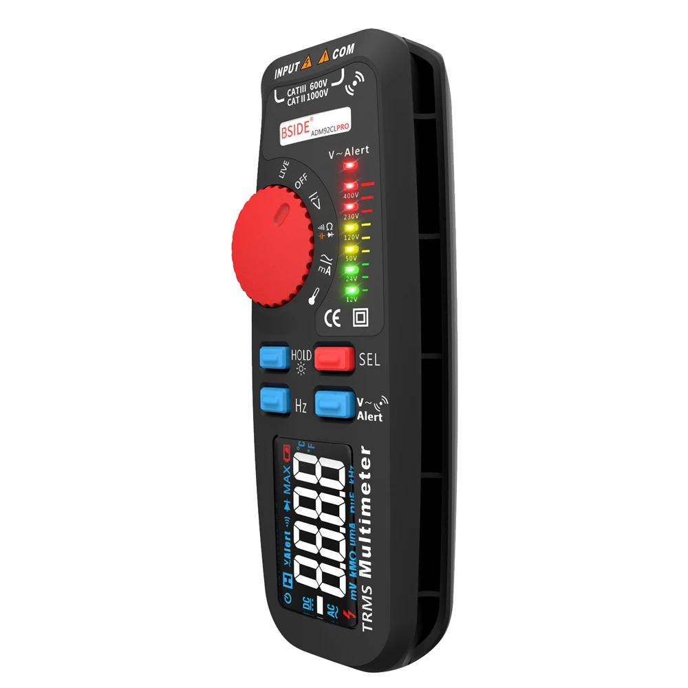 ADM92CL PRO мини многофункциональный TRMS двухрежимный мультиметр AC/DC вольтамперная электрическая Емкость ЖК-дисплей Частотомер