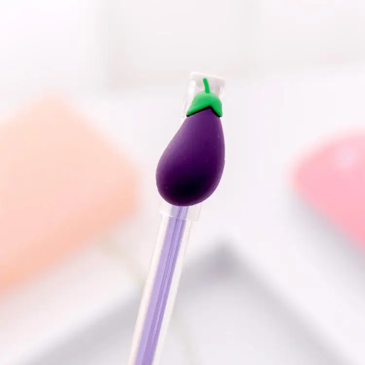 D 0.5mm Cute Creative Vegetables Gel Pen Signature Pen Escolar Papelaria School Office Stationery Supply Promotional Gift - Color: D