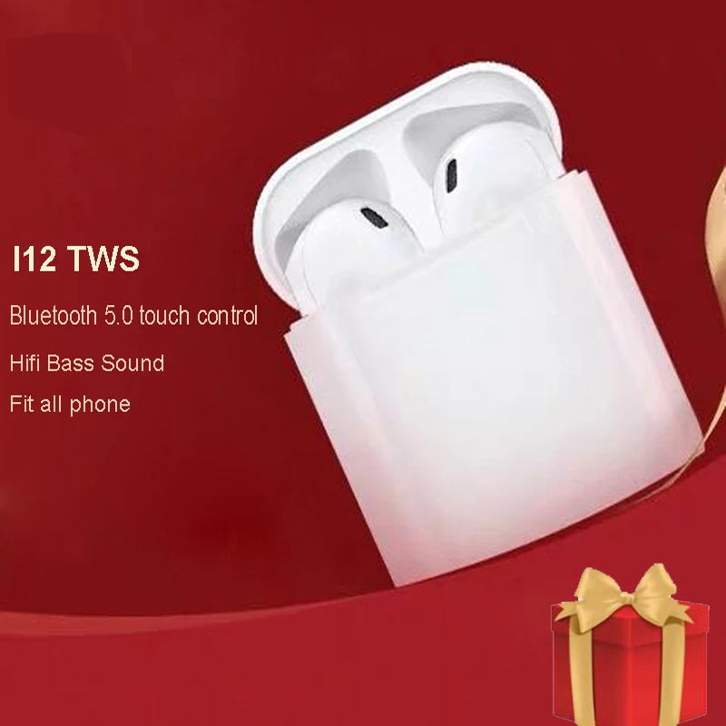 I12 TWS оригинальные беспроводные наушники Bluetooth наушники HIFI бас Bluetooth гарнитура Спортивная сенсорная кнопка с микрофоном PK i10 i7s i9 tws