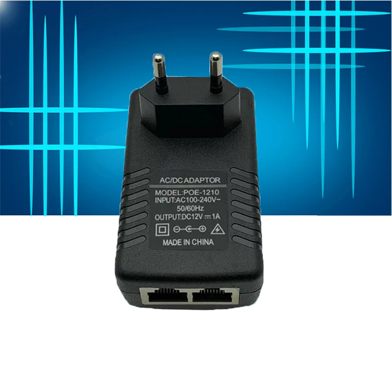 Адаптер питания POE с вилкой европейского стандарта 1 шт. 12 В А Вт форсунка Ethernet IP