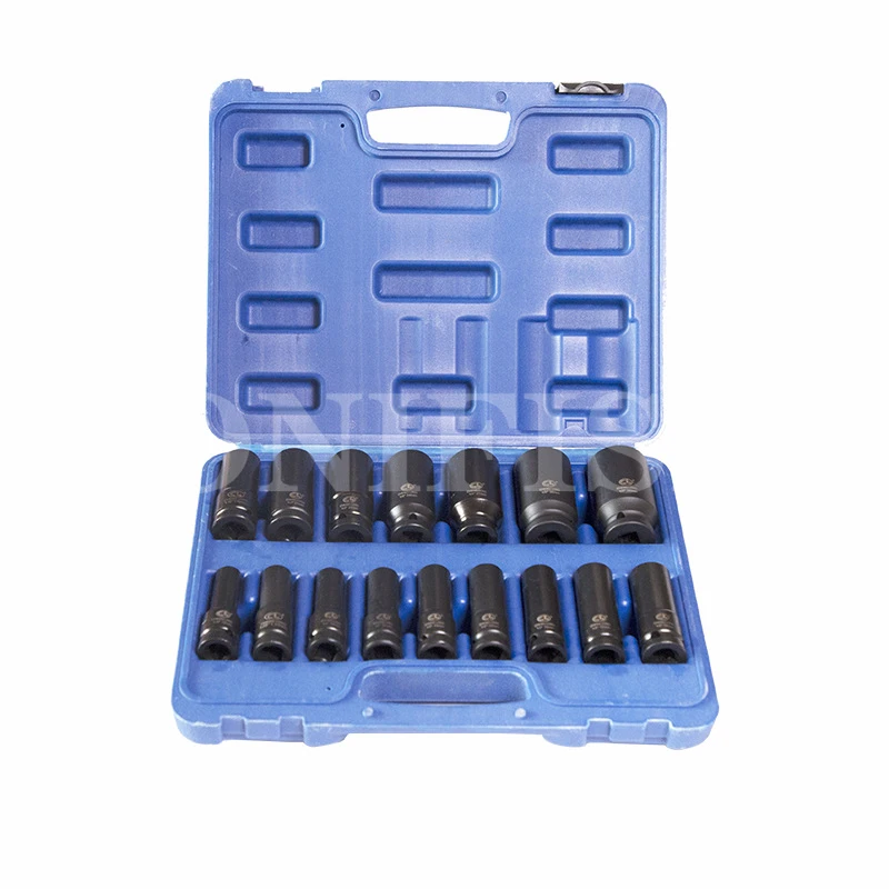 1/2 Inch Chrome Molybdenum Steel Socket Wrench 16piece Set, Pneumatic