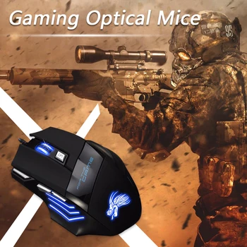 

Laptop Office Notebook Mice Mouse Pro Gamer USB Wired Backlight 5500 DPI Adjustable Gaming Optical Mouse for Desktop