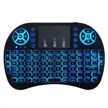 

I8 Mini Backlit Wireless Keyboard 2.4GHz Wireless Touch Computer Keyboard Remote Control White Black Keyboard