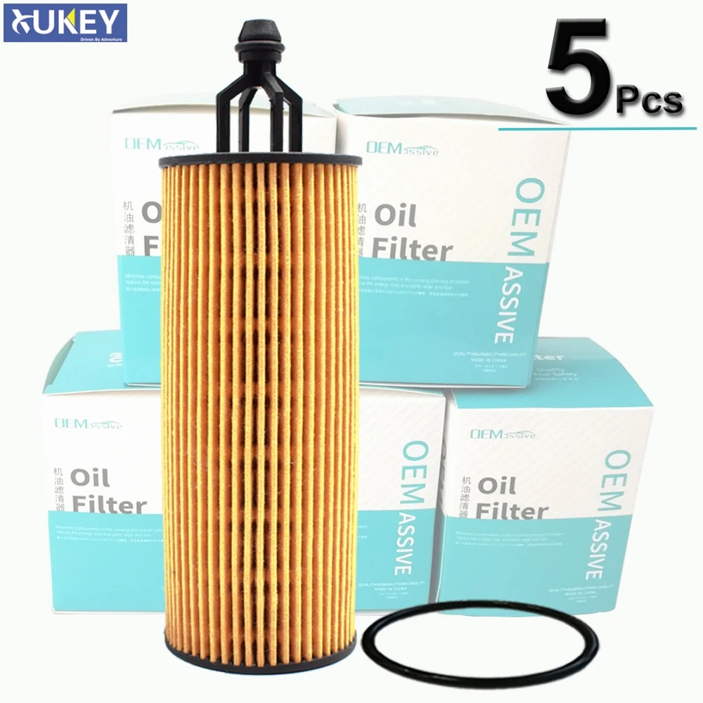 

5Pcs 68191349AA Engine Oil Filters For Ram 1500 Chrysler Dodge Journey Jeep Cherokee Ram ProMaster 1500 2014 2015 2016 2017 2018
