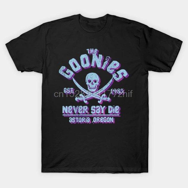 Мужская футболка с надписью Goonies Movie Never Say Die 80s Film (2) Футболка женская | одежда