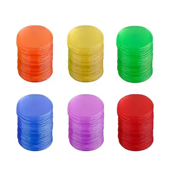 

300PCS Tokens Durable Creative Colorful Round Plastic Poker Tokens Game Tokens for Game