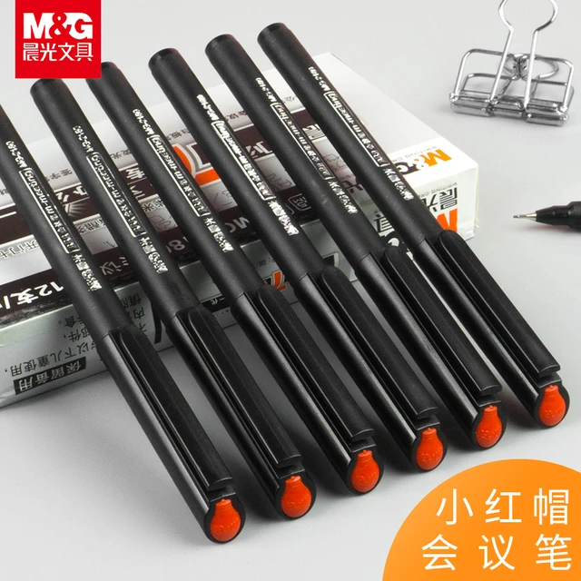 4 pcs/lot 0.2mm Fine Gel Pens White Black Finance Needle Pens for Writing  Office School Supplies 0.2 Thin Line Pen Stationery - AliExpress