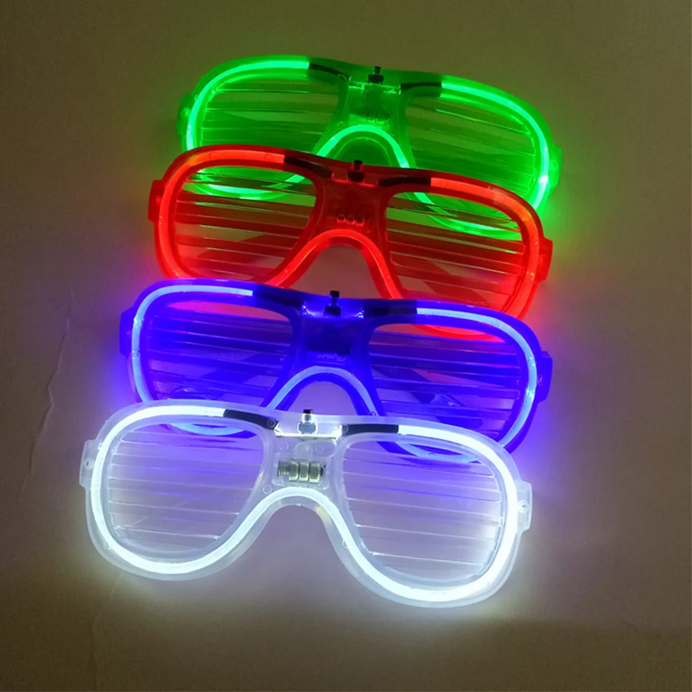 1 упаковка светодиодные очки 6 цветов очки-жалюзи светящиеся палочки Led вечерние