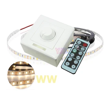 

Single color Wall Switch LED Dimmer DC12-24V 8A controller with IR 12Keys Remote Control For Single Color LED Strip Light Bulb