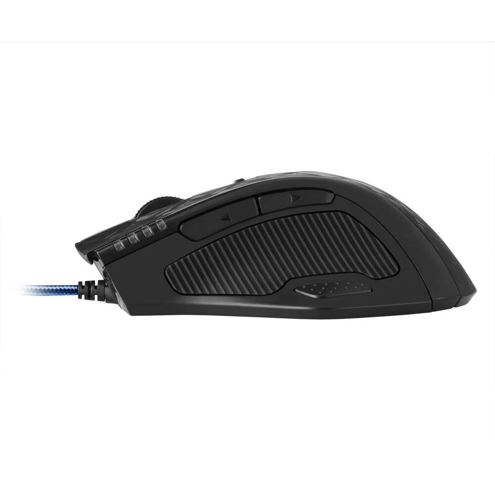 Мышь Sharkoon Drakonia Black, лазерная, проводная, 8200 dpi, USB, подсветка, цвет: черный