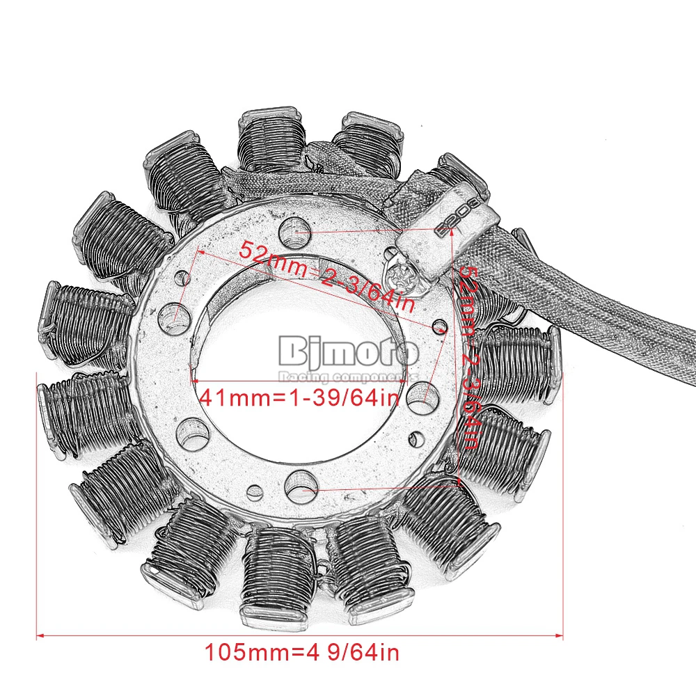 BJMOTO для Yamaha YXM700 Rhino 700 Viking 700 EPS YXM 700 Moto обмотка статора генератора 1XD-81410-00-00 5B4-81410-00-00