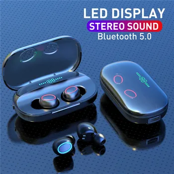 

Kjoew X1 8D TWS Bluetooth 5.0 Earphones Cinema HD Surround Stereo Noise Cancelling 2000mAh Power With Mic Wireless Earphone