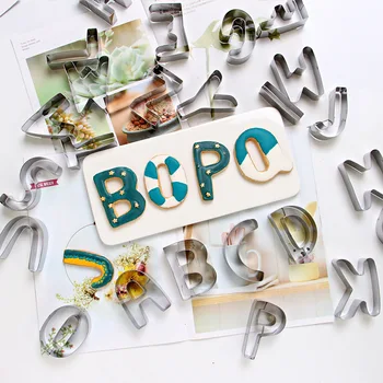 

Cutting Die Set 26 Extra Large Baked Letter Cake Fruits and Vegetables Cutting Die Biscuit Mould Cookie Fondant Mould Tool