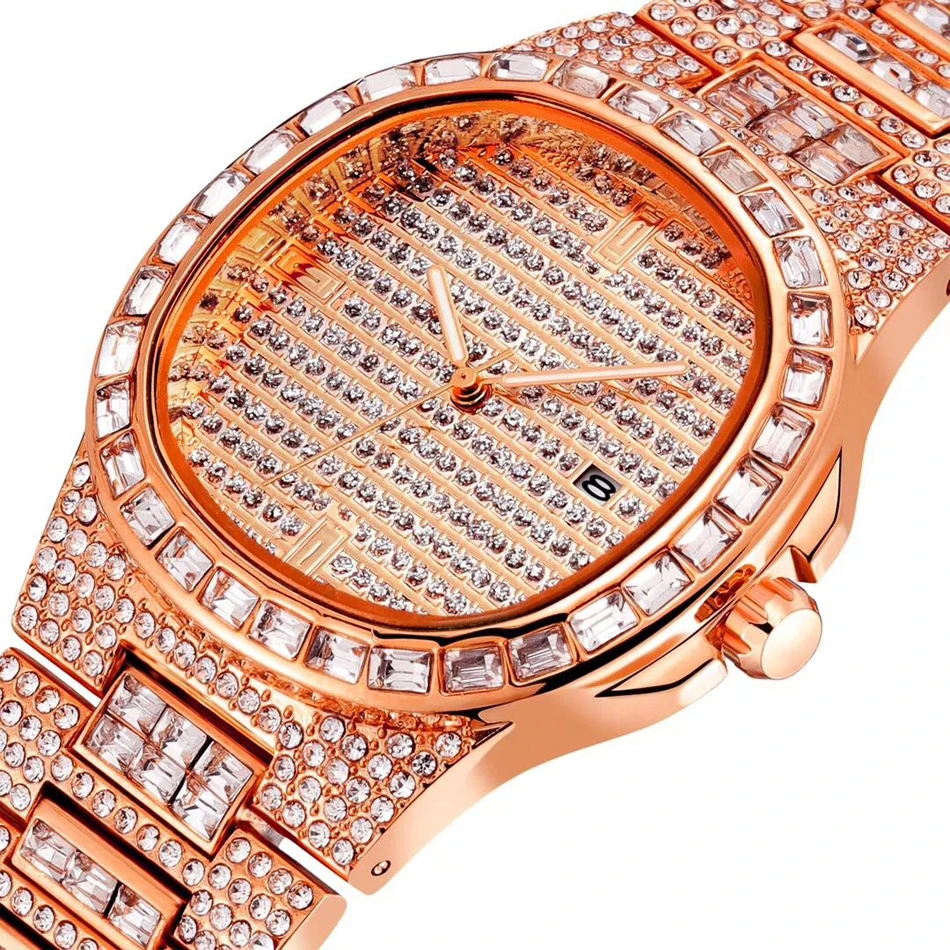 Patek Phillippe Relogio Masculino Tacto мужские часы лучший бренд класса люкс модные часы бриллианты серебряные водонепроницаемые спортивные часы 40 мм