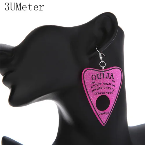 1 пара, женские серьги-капли, многоцветная смола, Ouija planchette, амулеты, полимерная серьга для подарка на день рождения, детские женские ювелирные изделия