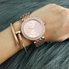 CONTENA часы для женщин дамы кварцевые наручные часы Полный нержавеющая Стразы Алмаз Роскошные часы Мода Лидирующий бренд Relojes Para Mujer