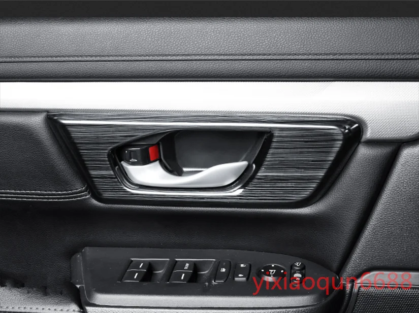 Подходит для Honda CRV CR-V- черный титан внутренняя дверная ручка рамка Крышка отделка 4 шт