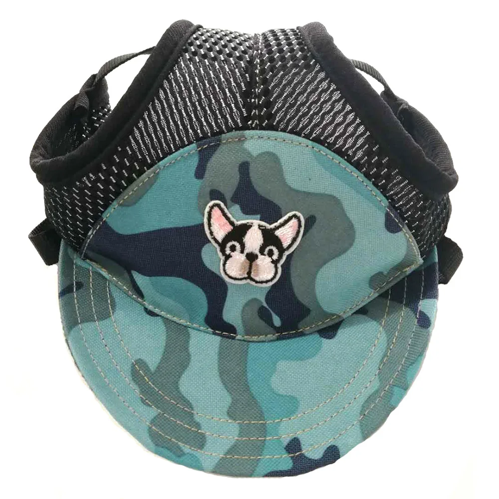 Blue camouflage Бейсболка для питомцев, кепка для маленьких собак, щенков, летняя Солнцезащитная шляпа для питомцев, Спортивная Кепка с регулируемой пряжкой, кепка для собак, аксессуары для домашних животных - Цвет: Blue camouflage
