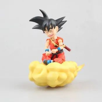 

4.72" Anime DRAGON BALL Somersault cloud Son Goku Kakarotto Boyhood movable PVC Action Figure Collectible Model Toy Box 12CM R3