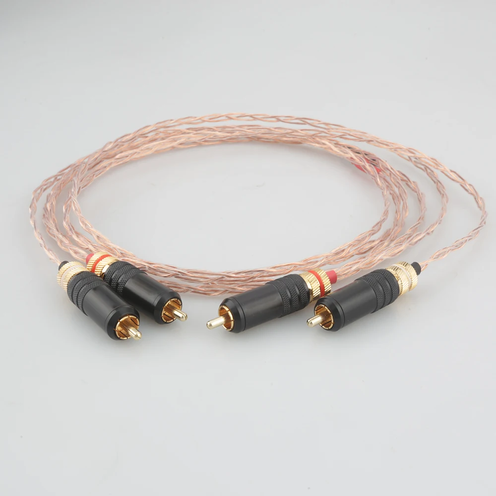Top Quality 3tc Pure Copper Analogue Rca Cable Super Soft Rca To Rca