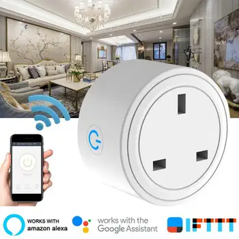 

2020 Power Switch Plug WIFI Smart Socket APP Alexa Voice Remote Control Timer Home Automation Power Socket Outlet Plug Adaptor