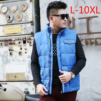 

Oversized Men's Winter Vest High Quality White Duck Down Male Waistcoat Plus Size Upset Warm Fashionable Outdoor Cotton Clothes