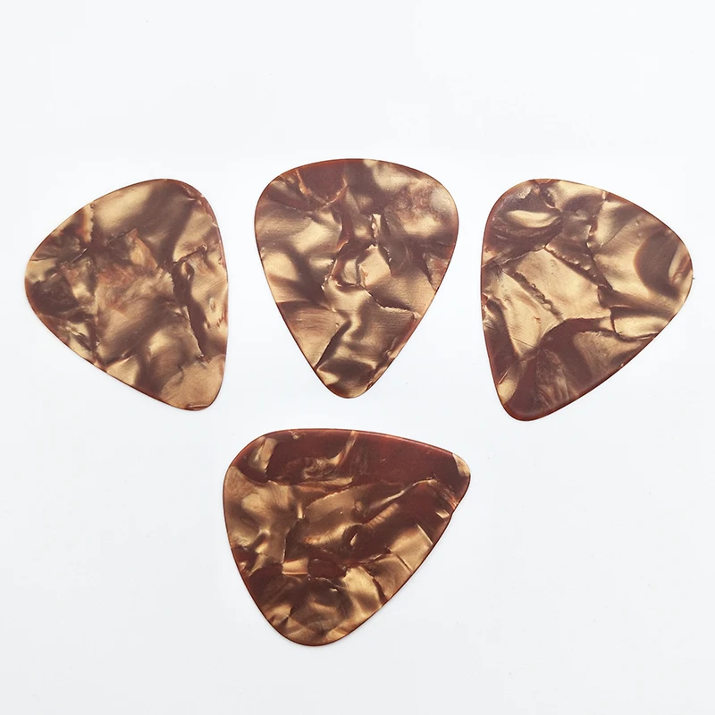 Pearloid Brownl Guitar Pick, Acoustic, Electric Bass, Guitar Plectrum, Thin, Medium, Heavy, 100Pcs Lot, Prompt ship 316