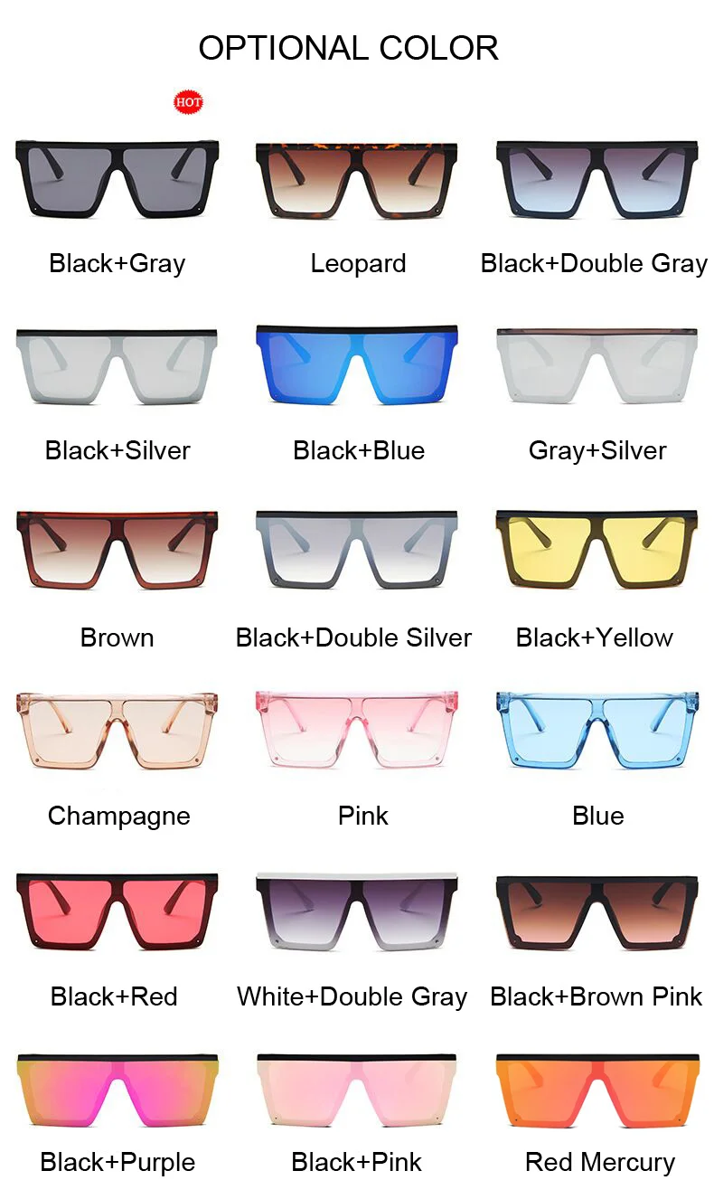 Square Sunglasses For Women Vintage Designer Style Large Frame_voghion.com