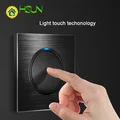 118 type LED random point switch Household stainless steel brushed panel 1 2 3 4 5 6 7 8 Gang 2 Way switch