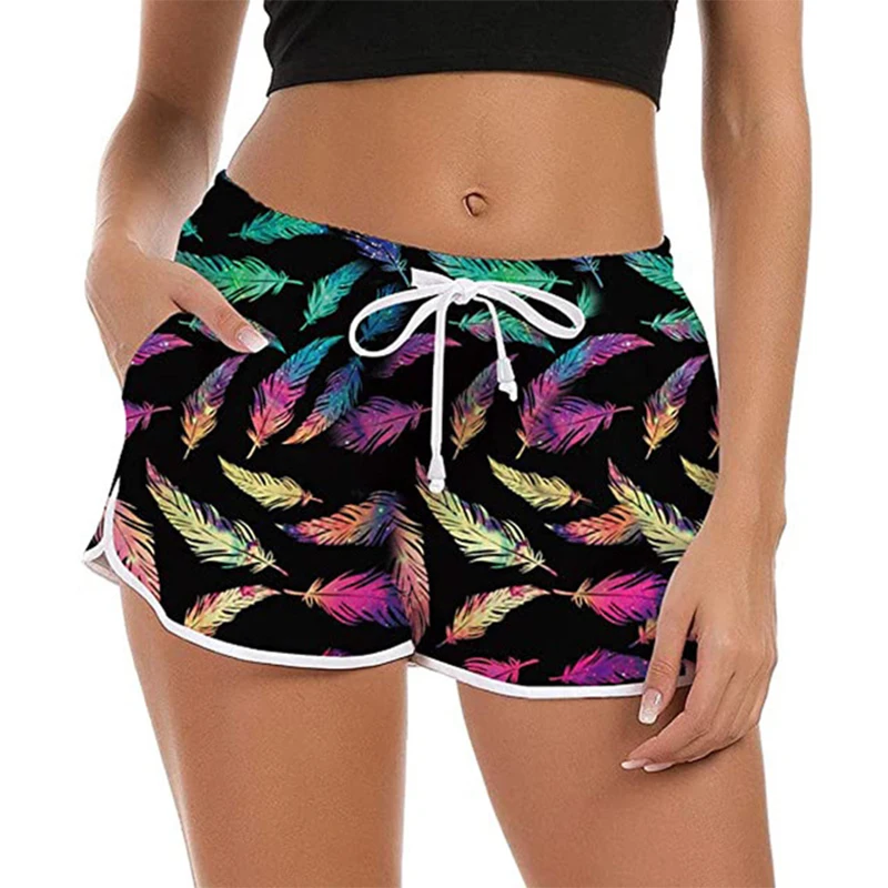 Quick Dry Swim Shorts Women Summer Beach Gym Shorts Mujer Sexy Sport Loose Surf Swimwear Athletic Running Board Short Pant Woman women sports shorts