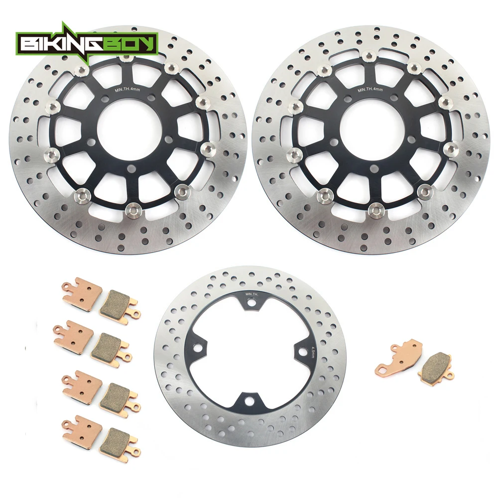 BIKINGBOY для KAWASAKI ZX6RR 2005-2006 ZX6R Ninja ZX636 2005-2006 ZX10R 2004-2007 Передние Задние тормозные диски роторы колодки