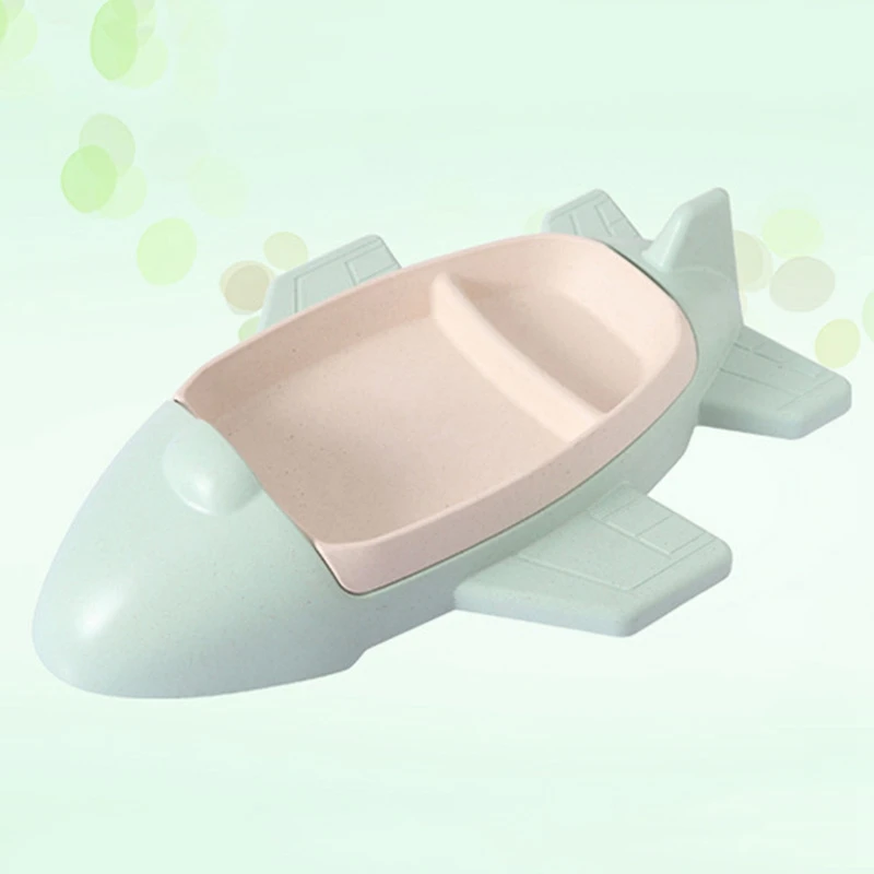 Cute Cartoon Dinnerware Bamboo Fiber Plate Aircraft Infant Tableware Children's Dividers Plate Child Gift Kids Cutle