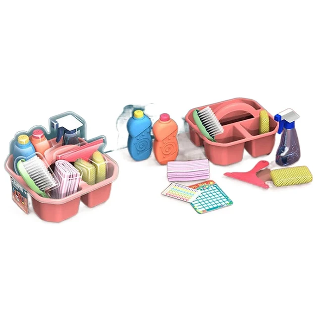 Simulation Children's Play House Educational Toy Boy And Girl Training Cleaning Tool Set Top Stuff Things For Cleaning For Kids 5
