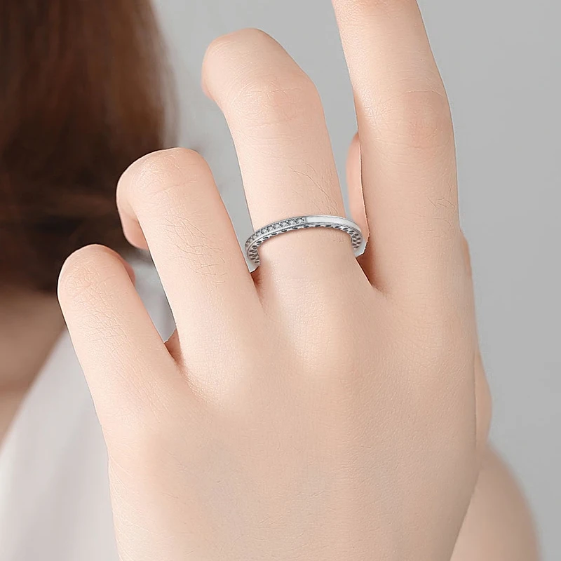 925 Sterling Silver Cz Finger Ring 