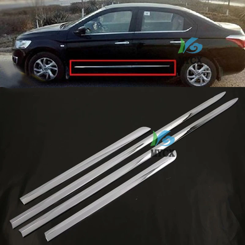 Для Ford new Focus 4 шт., молдинг для боковой двери, прокладка для тела, защита от растягивания, крышка для литья, комплект, отделка кузова, накладка, полоса