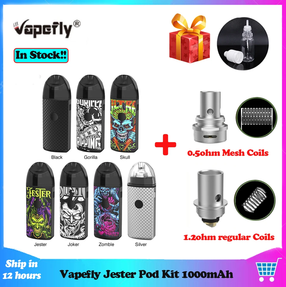 Вейп набор Vapefly Jester вейп с аккумулятором 1000 мА · ч 2 мл 0 5 Ом сетчатая сигарета