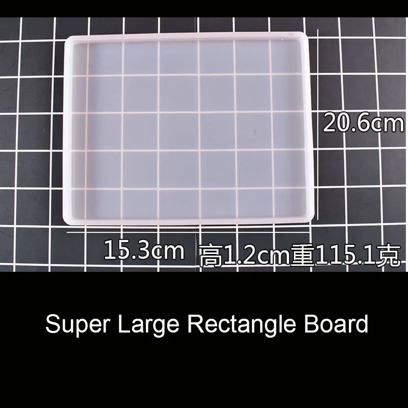 PopularVarious Size Of Love Heart Square Rectangle Base Board UV Expoxy Resin Decorative Jewelry Making Molds For Jewelry - Цвет: SuperLarge Rectangle