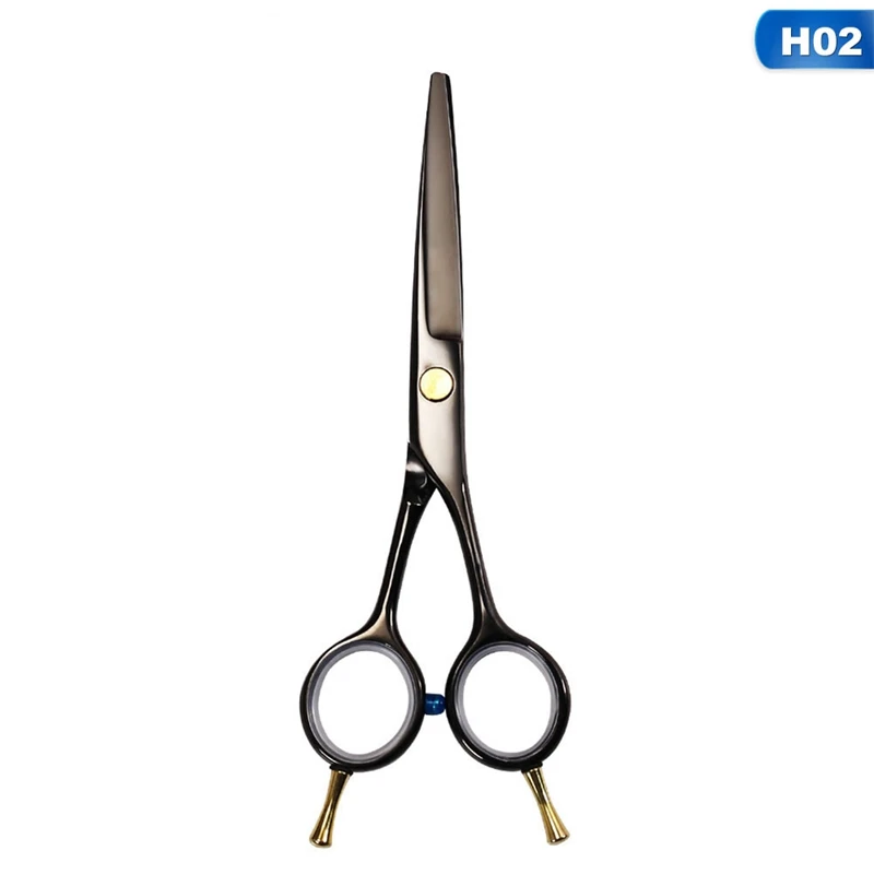 5.5' Professional Black Japan Hair Scissors Cutting Thinning Hairdressing Barber Scissors Salon Haircut Styling Tools - Цвет: 02 Flat shear