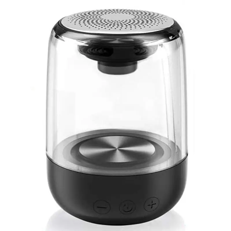 Портативный Bluetooth 5 0 Динамик прозрачный СВЕТОДИОДНЫЙ световой сабвуфер