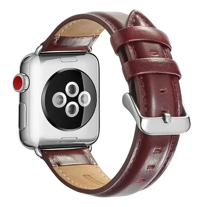 ALLOYSEED кожаный браслет ремешок Ремешок для iwatch серии 1/2/3 38 мм замена ремешок для часов Ремешок для наручных часов Apple Watch 38 мм