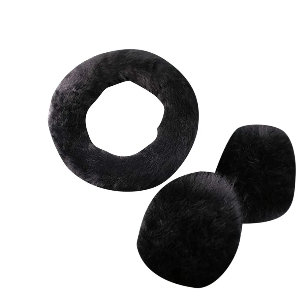 Мягкий плюшевый весенний чехол на руль с рычагом стоп ручной тормоз Шерстяной Чехол зимний теплый авто аксессуары для салона автомобиля