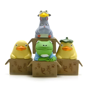 

4pcs/lot Studio Ghibli Miyazaki Hayao Spirited Away Seeking Nurturing Frog Pig Pvc Action Figure Toy Kid for Christmas Gifts