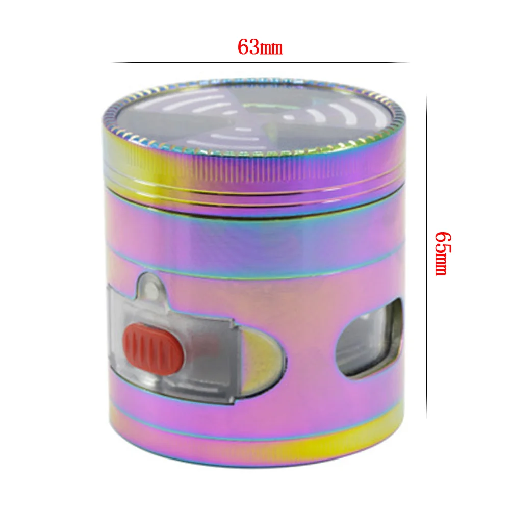 Zinc Alloy Grind Smoking Grinders Tobacco Grinder 63mm Cigarette Crush Cigarette Rolling Machine With Drawer Smoking Accessories