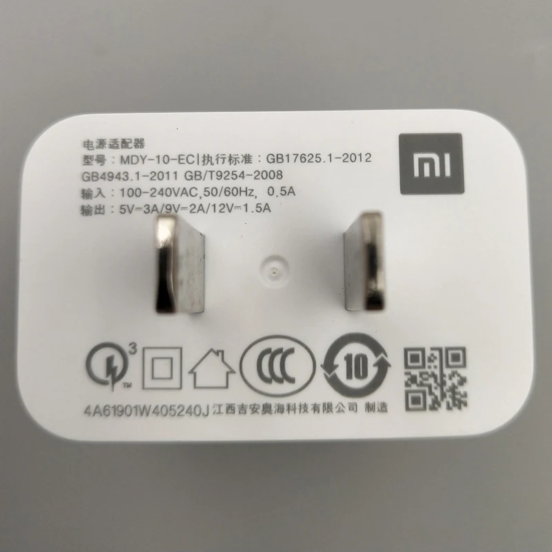 Оригинальный Xiaomi Redmi Note 9s быстрое зарядное устройство QC 3 0 адаптер зарядного