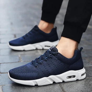 

Air Cushion Casual Sneakers Mens Shoes Fashion Lace Up Mesh Sport Tennis Shoes For Man Lightweight Walking Jogging Shoes Outdoor