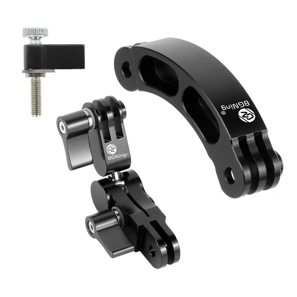 BGNing регулируемое основание Крепление для Gopro Hero 8 7 5 Xiaomi yi для sjcam для DJI Экшн камеры штатив шлем ремень крепление аксессуар - Цвет: BGNing Set B