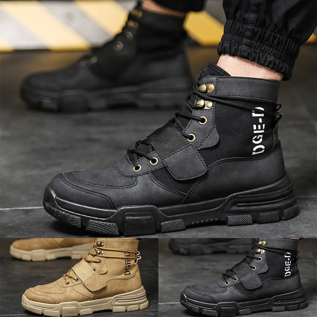 Super Warm shoes Men's Winter Leather Men Waterproof Rubber Snow Boots Outdoor Hiking Boots Shoes For Men Big Size#3s
