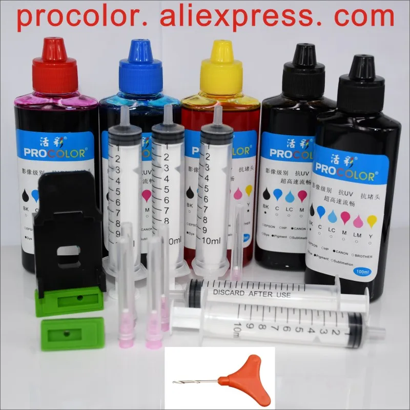 WELCOLOR CISS Dye ink refill kit for Canon PG46 CL56 PG 46 CL 56 PIXMA E404 E484 E464 E414 E474 E3140 inkjet printer|Наборы для