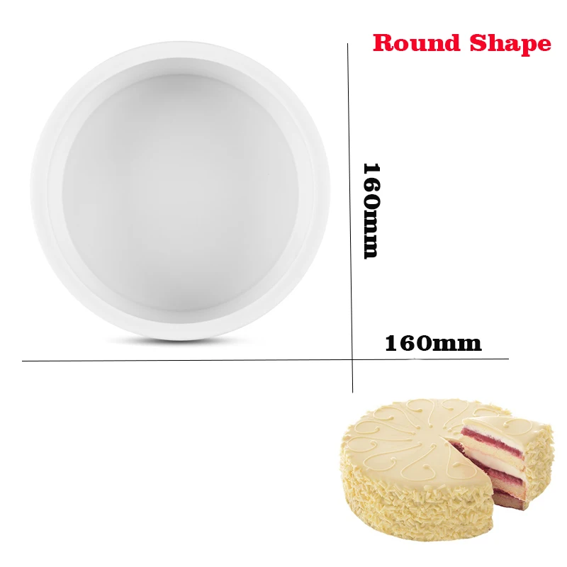 Больше форм силиконовая форма для торта круглая форма для пончиков мусс форма для десерта форма для выпечки формы для украшения торта инструменты BPA бесплатно - Цвет: Round